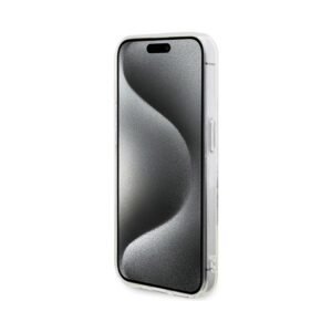 Coque iPhone 15 Pro Max Guess IML Flowers Wreath MagSafe transparente — visuel 5