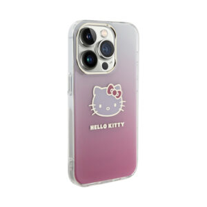 Coque iPhone 15 Pro Max Hello Kitty IML Gradient Electrop Kitty Head rose — visuel 4