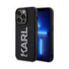 Coque iPhone 15 Pro Max Karl Lagerfeld 3D Rubber Glitter Logo noire