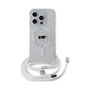 Coque iPhone 15 Pro Max Karl Lagerfeld Crossbody IML Karl Head MagSafe transparente — visuel 2