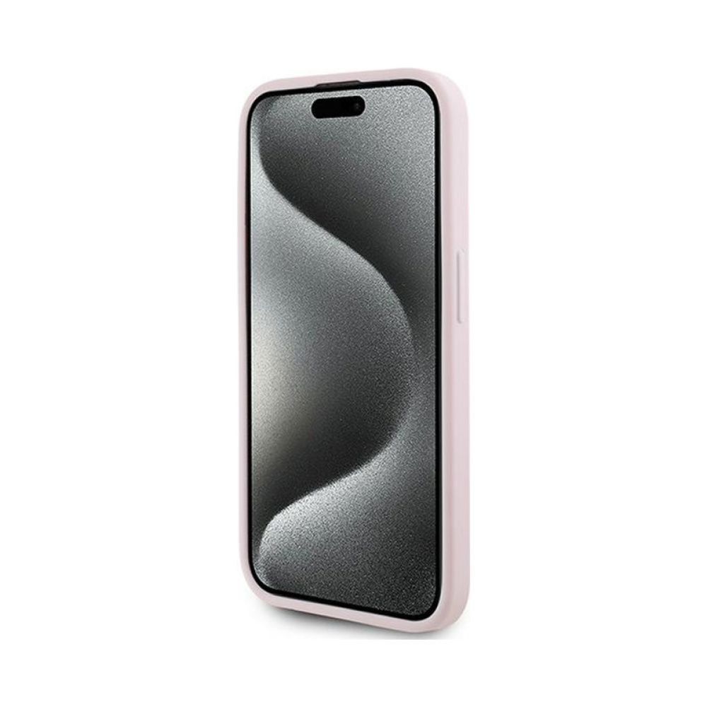 Coque iPhone 15 Pro Max Karl Lagerfeld Diagonal Quilted Script rose — visuel 5