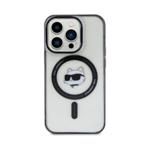 Coque iPhone 15 Pro Max Karl Lagerfeld IML Choupette Head MagSafe transparente — visuel 3