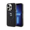 Coque iPhone 15 Pro Max Karl Lagerfeld IML Ikonik MagSafe noire