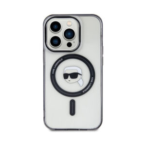 Coque iPhone 15 Pro Max Karl Lagerfeld IML Karl Head MagSafe transparente — visuel 3