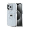 Coque iPhone 15 Pro Max Karl Lagerfeld IML Metal Karl Head MagSafe blanche
