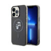 Coque iPhone 15 Pro Max Karl Lagerfeld Karl & Choupette Glitter Magsafe noire