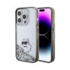 Coque iPhone 15 Pro Max Karl Lagerfeld Liquid Glitter Choupette transparente