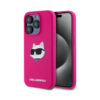 Coque iPhone 15 Pro Max Karl Lagerfeld Silicone Choupette Head MagSafe rose