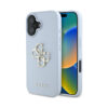 Coque iPhone 16 Guess Grained Big 4G Logo Small Classic Logo bleue