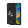 Coque iPhone 16 Guess Grained Big 4G Logo Small Classic Logo noire