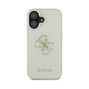 Coque iPhone 16 Guess Grained Big 4G Logo Small Classic Logo verte — visuel 3