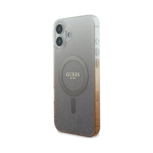 Coque iPhone 16 Guess IML Glitter Gradient MagSafe brune — visuel 2