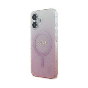 Coque iPhone 16 Guess IML Glitter Gradient MagSafe rose — visuel 2
