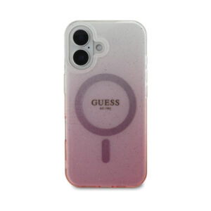 Coque iPhone 16 Guess IML Glitter Gradient MagSafe rose — visuel 3