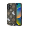Coque iPhone 16 Guess Peony On 4G Background MagSafe brune