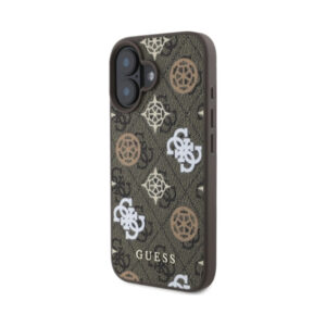 Coque iPhone 16 Guess Peony On 4G Background MagSafe brune — visuel 2
