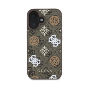 Coque iPhone 16 Guess Peony On 4G Background MagSafe brune — visuel 3