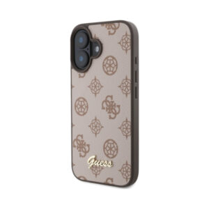 Coque iPhone 16 Guess Peony Script MagSafe brune — visuel 2