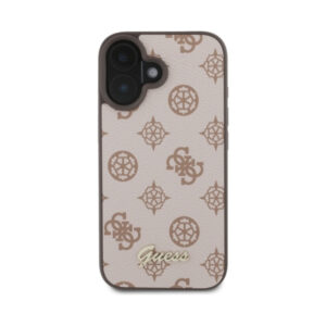 Coque iPhone 16 Guess Peony Script MagSafe brune — visuel 3