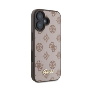 Coque iPhone 16 Guess Peony Script MagSafe brune — visuel 4