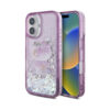 Coque iPhone 16 Hello Kitty Liquid Glitter 50TH Anniversary Party violette