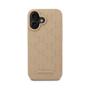 Coque iPhone 16 Karl Lagerfeld Hot Stamp MagSafe beige — visuel 3