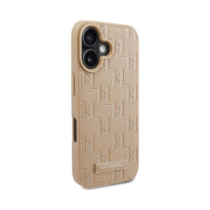 Coque iPhone 16 Karl Lagerfeld Hot Stamp MagSafe beige — visuel 4