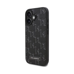 Coque iPhone 16 Karl Lagerfeld Hot Stamp MagSafe noire — visuel 2