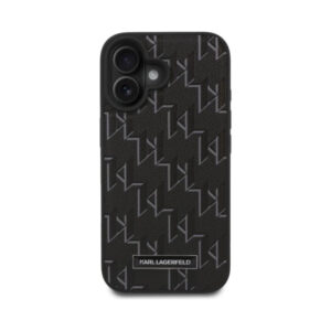 Coque iPhone 16 Karl Lagerfeld Hot Stamp MagSafe noire — visuel 3
