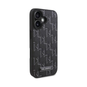 Coque iPhone 16 Karl Lagerfeld Hot Stamp MagSafe noire — visuel 4