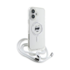 Coque iPhone 16 Karl Lagerfeld IML Choupette Head & Cord MagSafe transparente — visuel 3