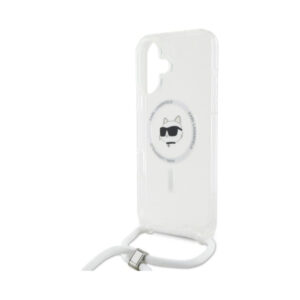 Coque iPhone 16 Karl Lagerfeld IML Choupette Head & Cord MagSafe transparente — visuel 5