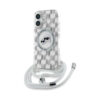 Coque iPhone 16 Karl Lagerfeld IML Crossbody Monogram Karl & Choupette Head MagSafe transparente