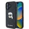 Coque iPhone 16 Karl Lagerfeld Monogram Karl Head Pin noire
