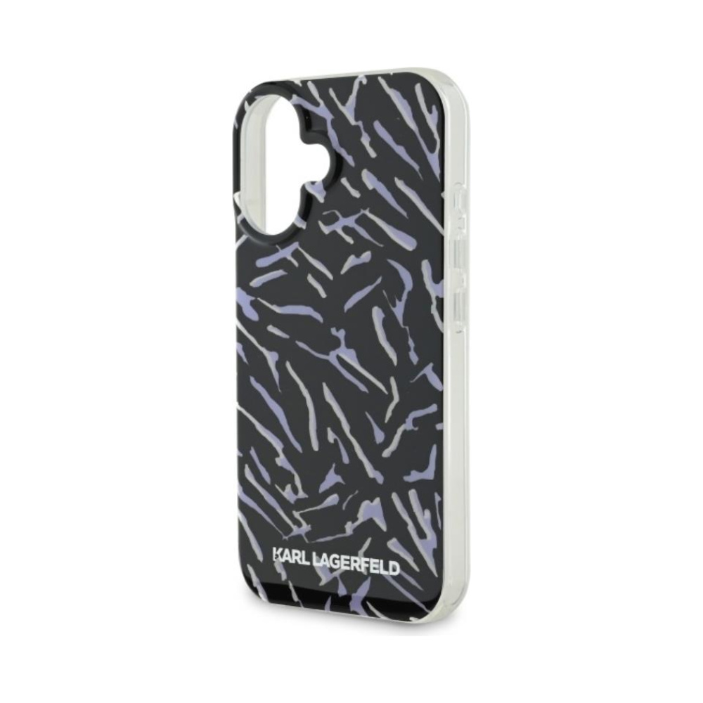 Coque iPhone 16 Karl Lagerfeld Zebra With Cord violette — visuel 5