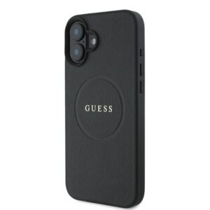 Coque iPhone 16 Plus Guess Grained Ring MagSafe noire — visuel 2