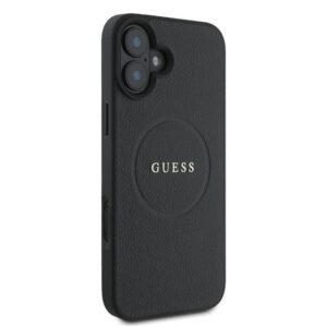 Coque iPhone 16 Plus Guess Grained Ring MagSafe noire — visuel 4