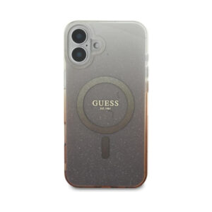 Coque iPhone 16 Plus Guess IML Glitter Gradient MagSafe brune — visuel 3