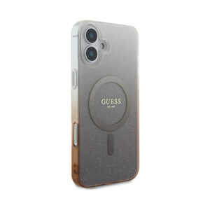 Coque iPhone 16 Plus Guess IML Glitter Gradient MagSafe brune — visuel 4