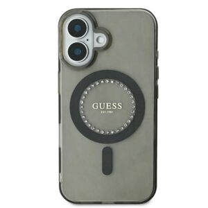 Coque iPhone 16 Plus Guess IML Rhinestones MagSafe noire — visuel 3