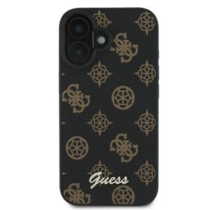 Coque iPhone 16 Plus Guess Peony Script MagSafe noire — visuel 3