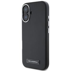 Coque iPhone 16 Plus Karl Lagerfeld FW Metal Plate MagSafe noire — visuel 2
