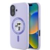 Coque iPhone 16 Plus Karl Lagerfeld Silicone Karl & Choupette Ring MagSafe violette
