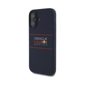 Coque iPhone 16 Plus Red Bull Silicone Horizontal Logo MagSafe bleu marine — visuel 2