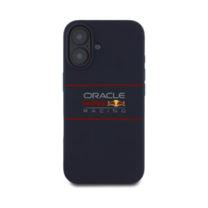 Coque iPhone 16 Plus Red Bull Silicone Horizontal Logo MagSafe bleu marine — visuel 3