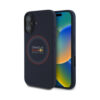 Coque iPhone 16 Plus Red Bull Silicone Red Ring MagSafe bleu marine