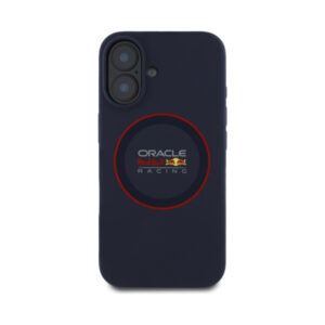 Coque iPhone 16 Plus Red Bull Silicone Red Ring MagSafe bleu marine — visuel 3