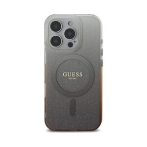 Coque iPhone 16 Pro Guess IML Glitter Gradient MagSafe brune — visuel 3