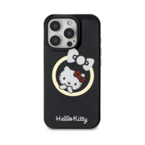 Coque iPhone 16 Pro Hello Kitty IML Fun Bow MagSafe noire — visuel 3