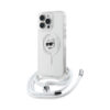 Coque iPhone 16 Pro Karl Lagerfeld IML Choupette Head & Cord MagSafe transparente